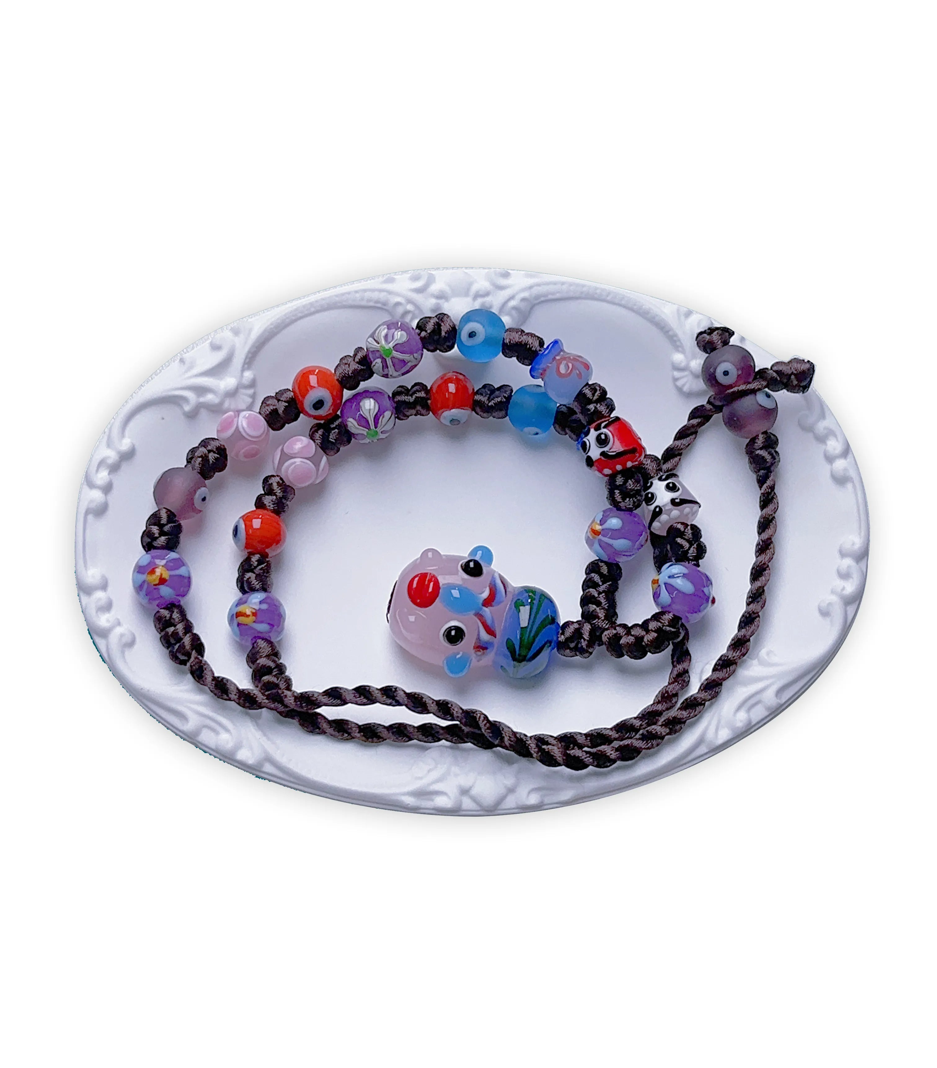 Braided rope necklace