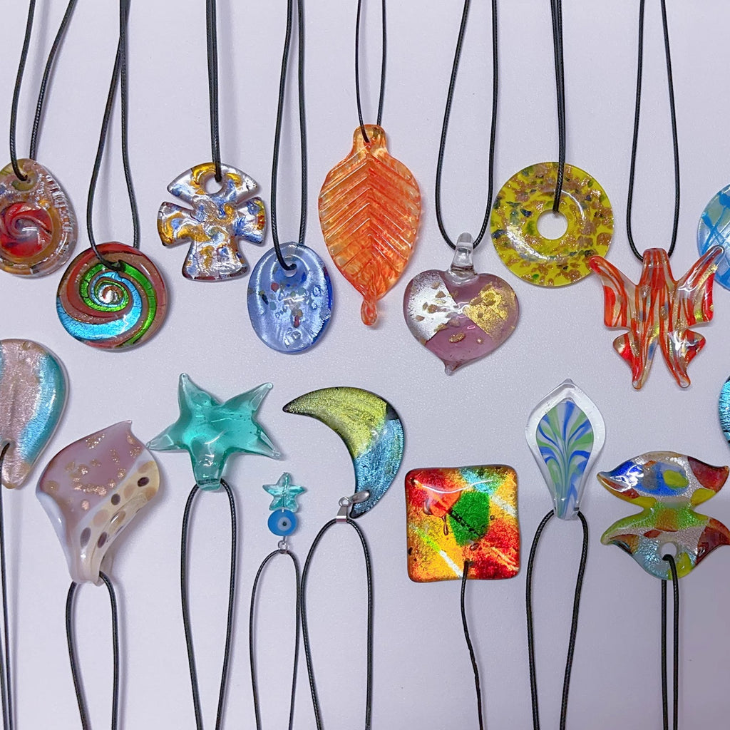 6 Vintage Necklace Dopamine Glass Necklace Baroque Necklace Pendant Vintage Leather Necklace Y2K Color Necklace