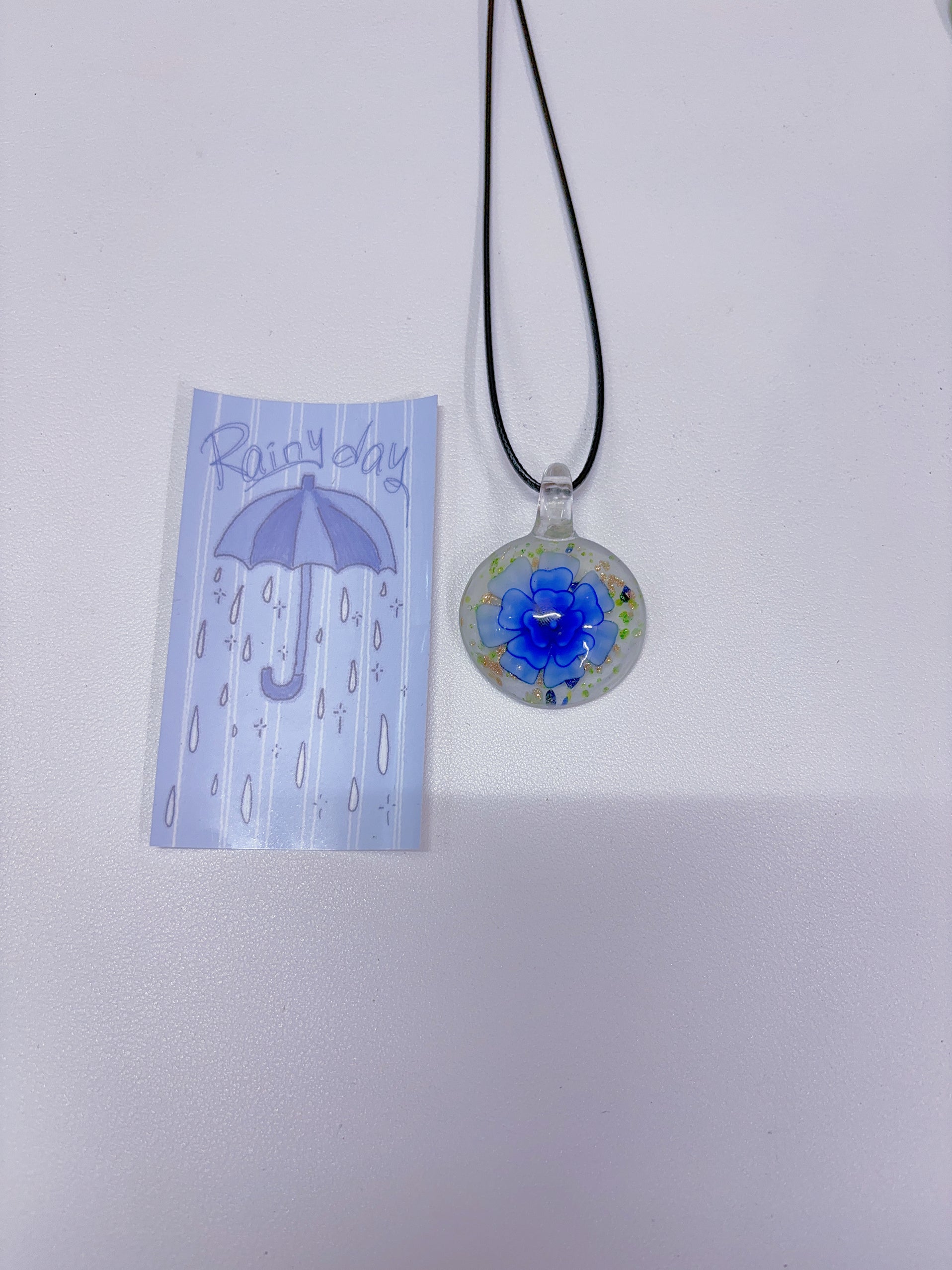 K6 original handmade glass pendant glass necklace colorful necklace original handcraft Y2K literary retro