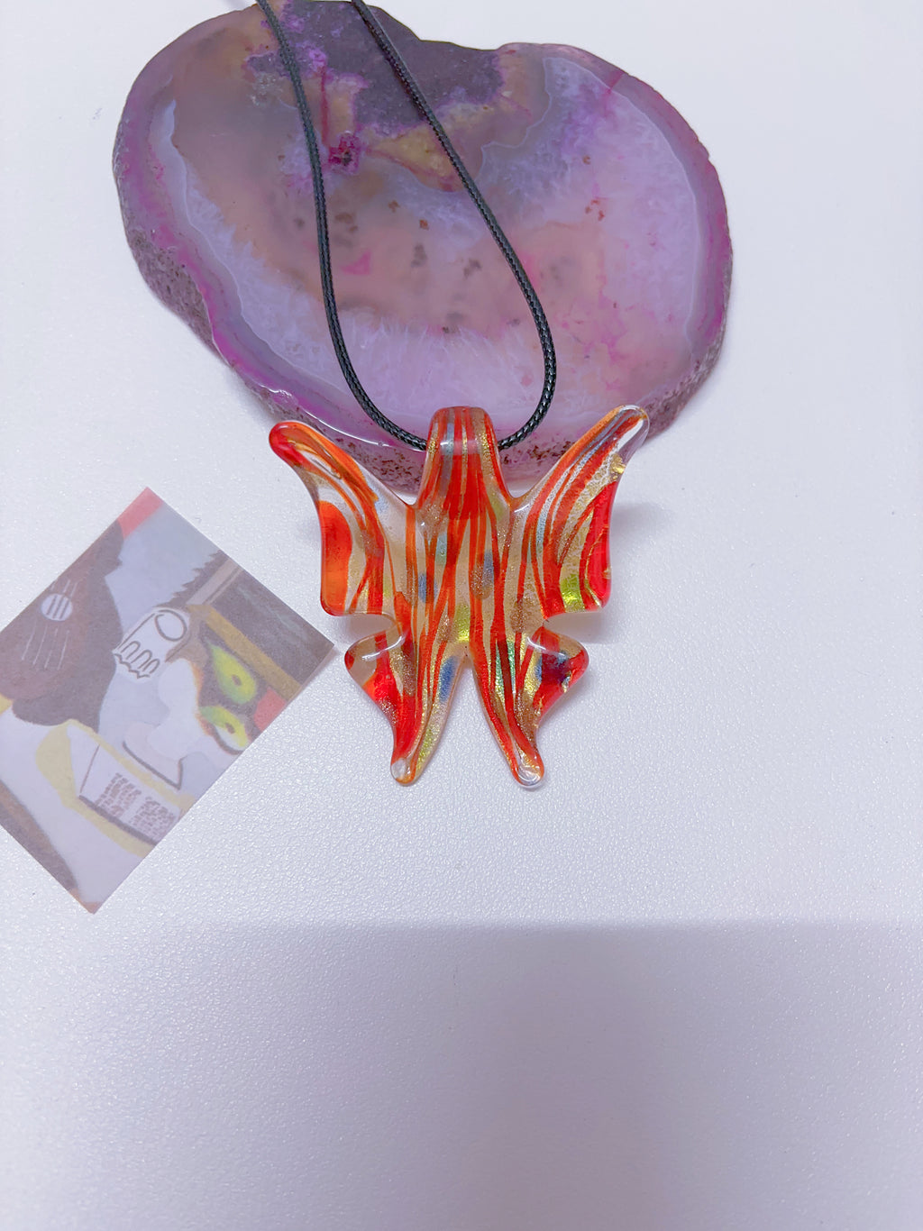 6 Vintage Necklace Dopamine Glass Necklace Baroque Necklace Pendant Vintage Leather Necklace Y2K Color Necklace