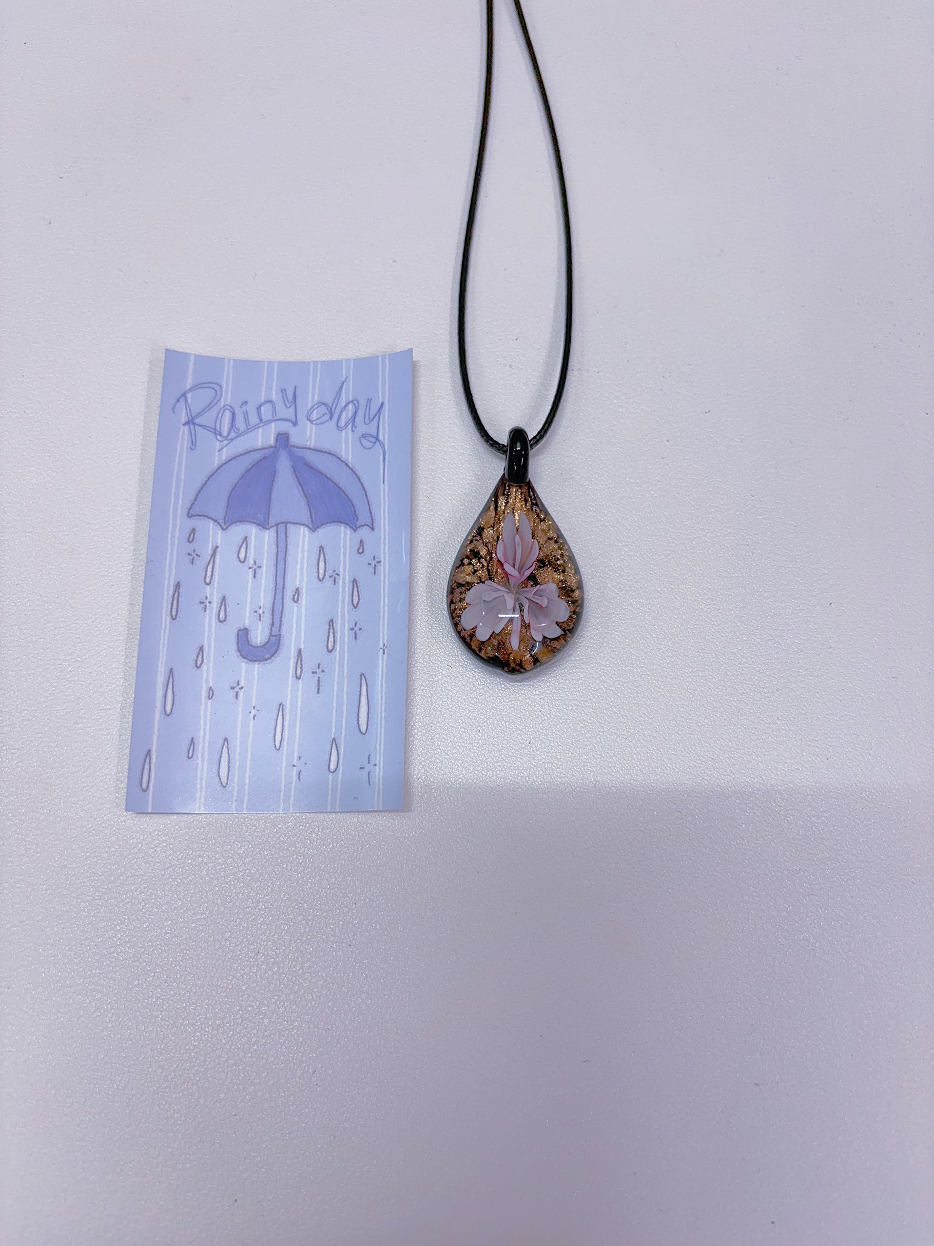 K6 original handmade glass pendant glass necklace colorful necklace original handcraft Y2K literary retro