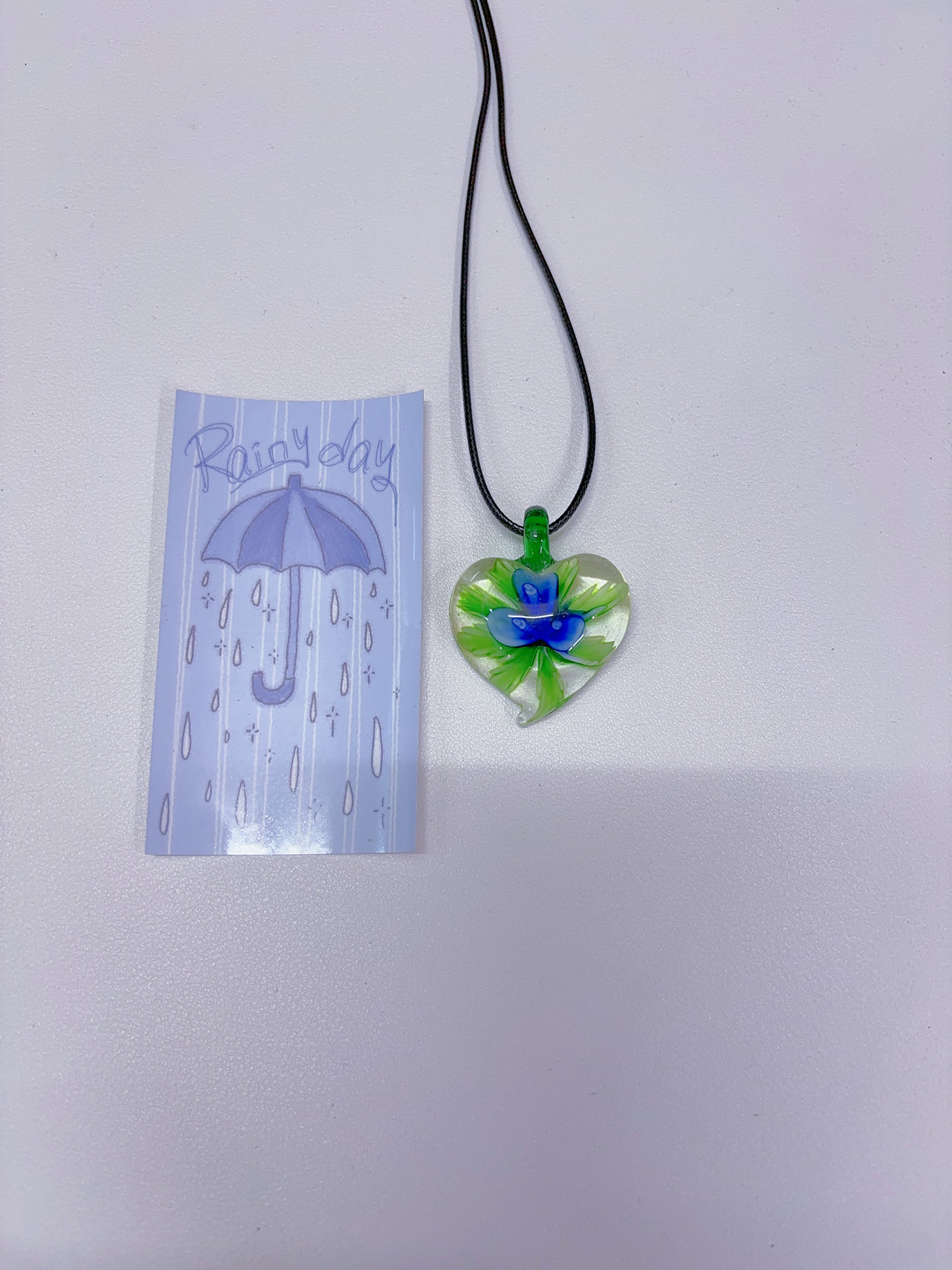 K6 original handmade glass pendant glass necklace colorful necklace original handcraft Y2K literary retro