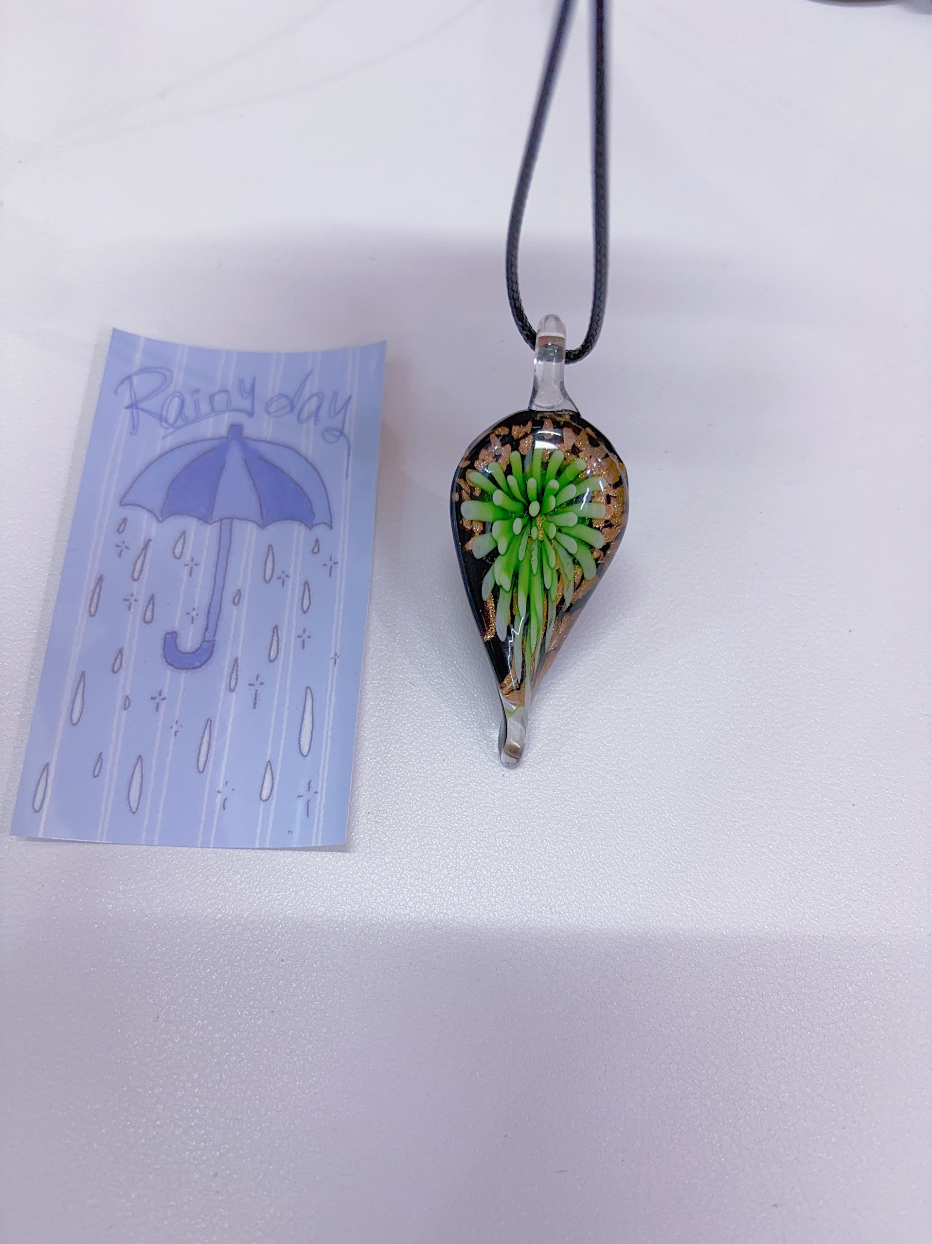 K6 original handmade glass pendant glass necklace colorful necklace original handcraft Y2K literary retro