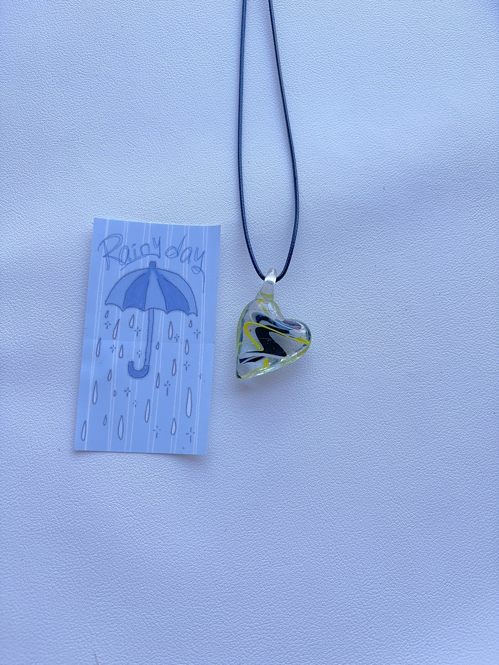 K9 Antique Gold Fused Glass Pendant Necklace; Colorful Glass Pendant; Long Women's Accessory Necklace; Handmade Minority