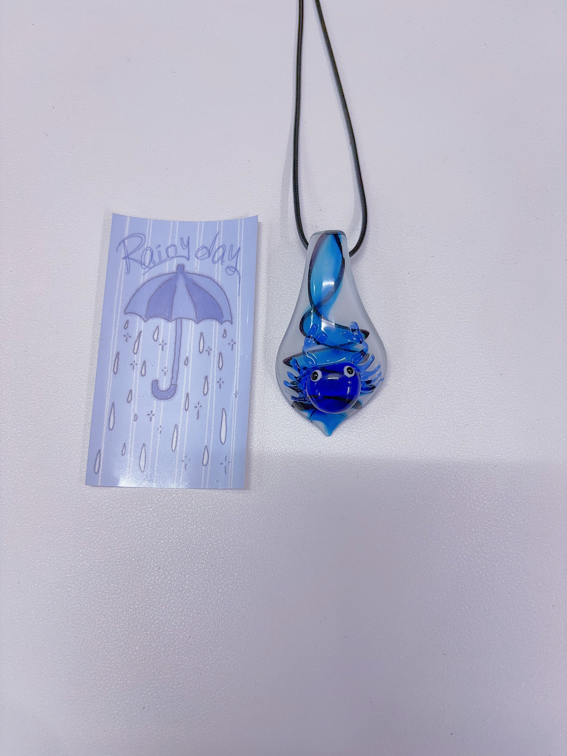 K6 original handmade glass pendant glass necklace colorful necklace original handcraft Y2K literary retro