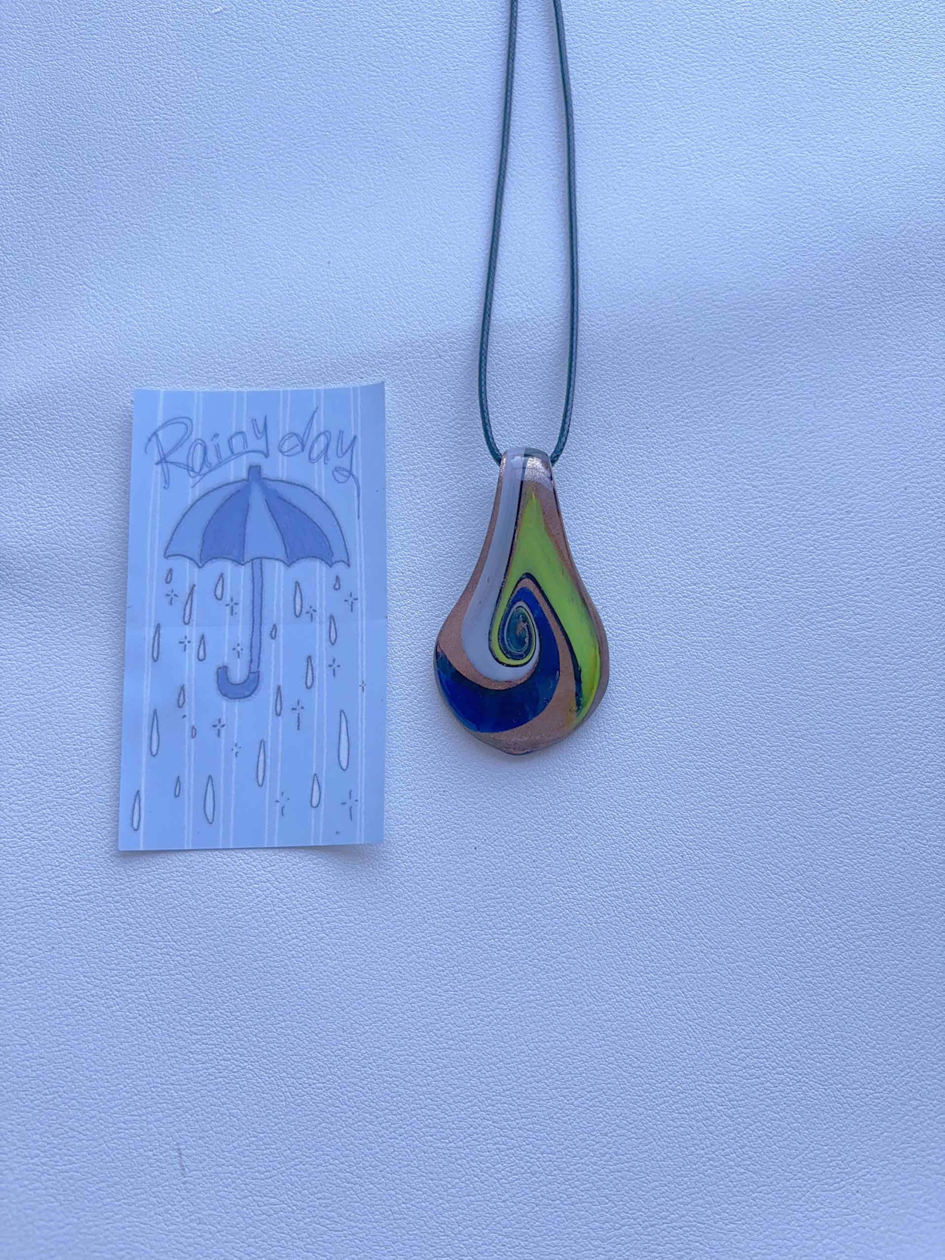 F1 green necklace glass necklace glass pendant handmade design vintage necklace pendant color necklace for women