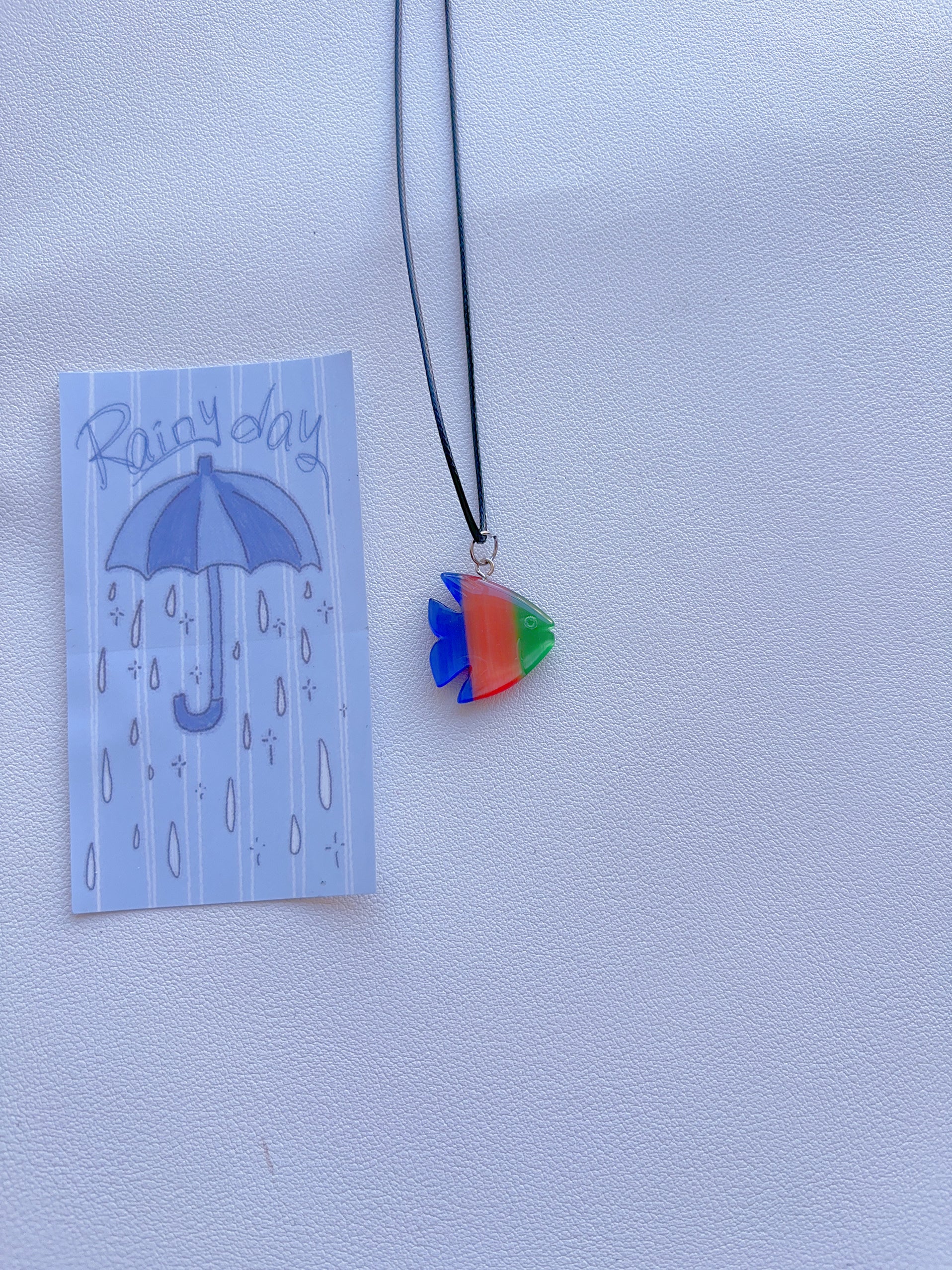 K8 sapphire blue necklace; glass necklace; glass pendant; design sense necklace; minority color hand-made necklace.