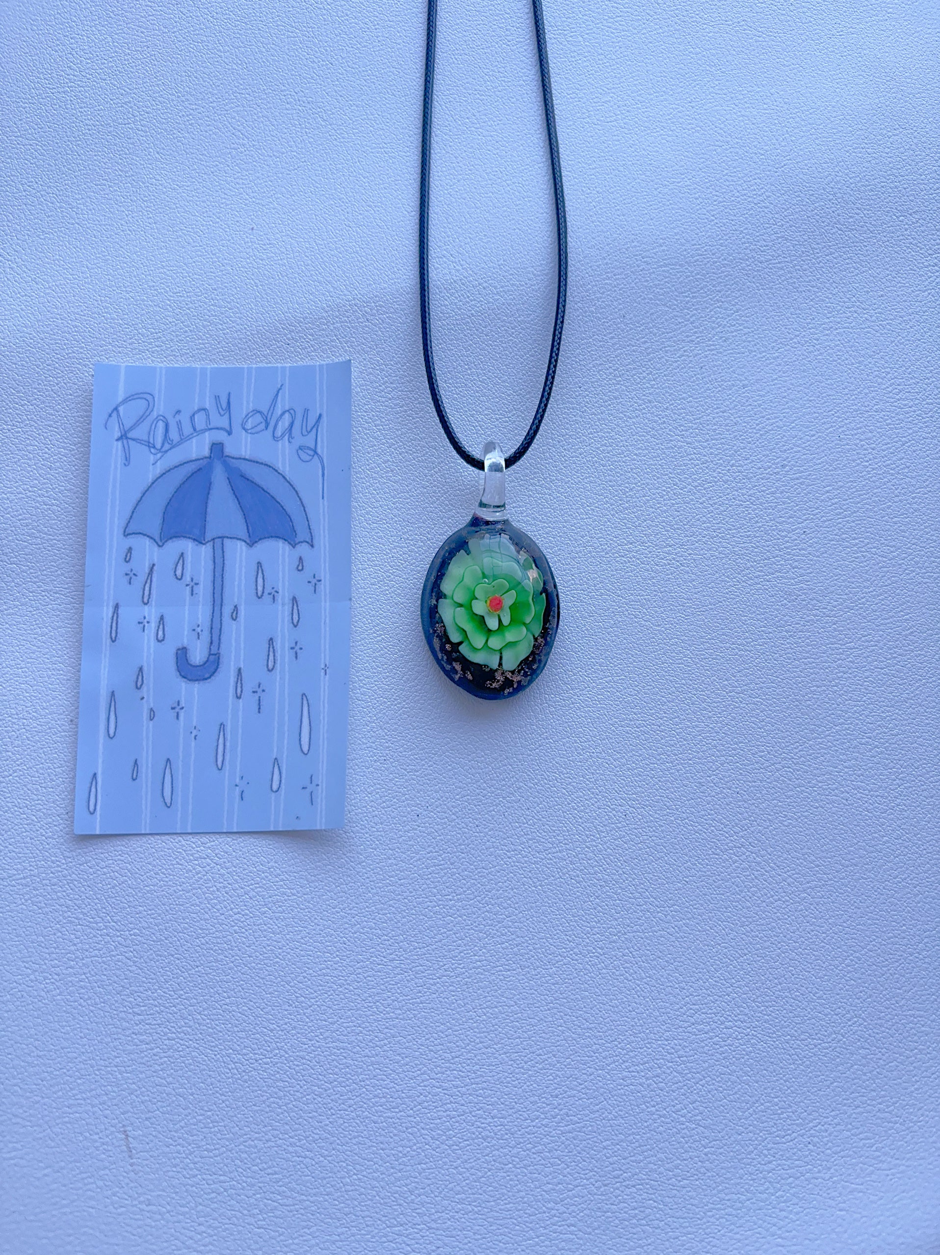 F1 green necklace glass necklace glass pendant handmade design vintage necklace pendant color necklace for women