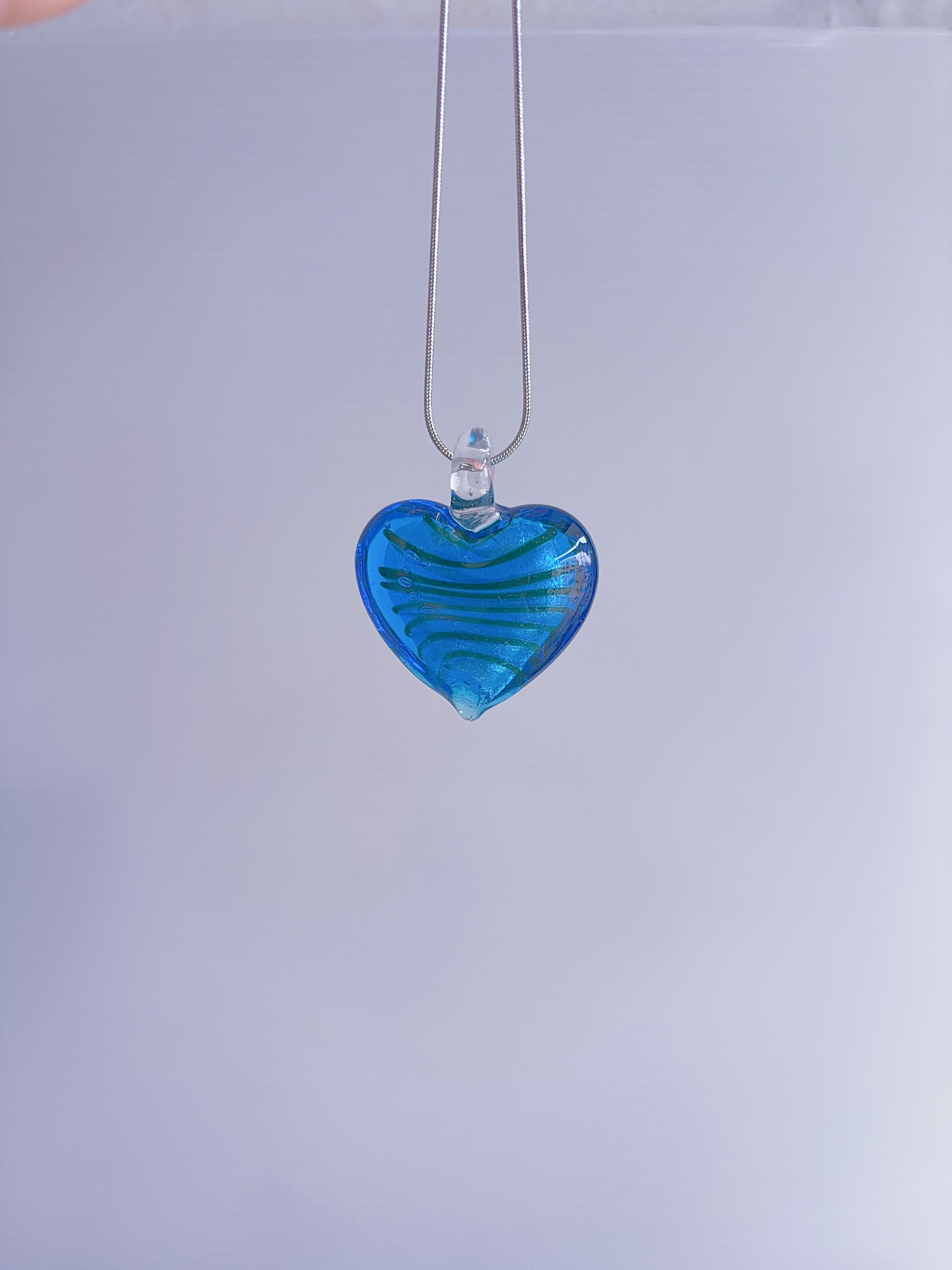 Love necklace; glass pendant; art necklace; vintage pendant; colorful necklace; no duplicate; ins style for women.