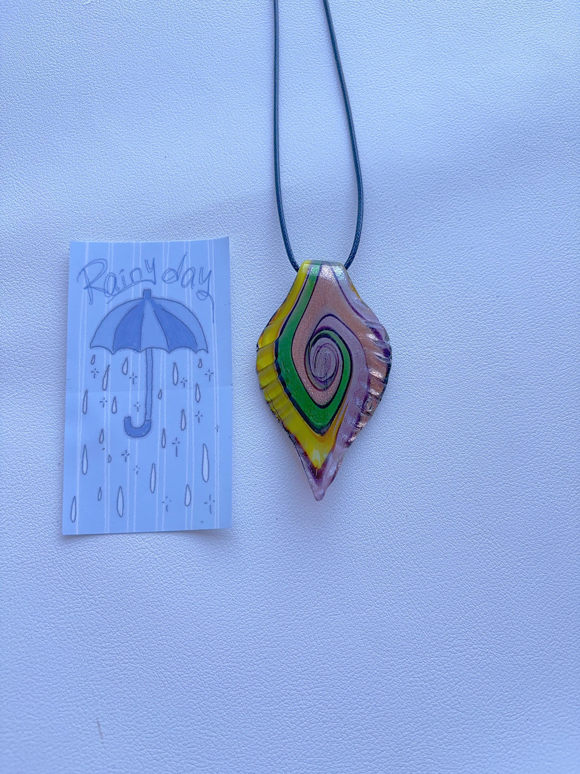 F1 green necklace glass necklace glass pendant handmade design vintage necklace pendant color necklace for women