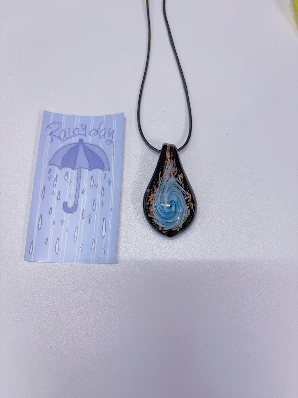 K6 original handmade glass pendant glass necklace colorful necklace original handcraft Y2K literary retro