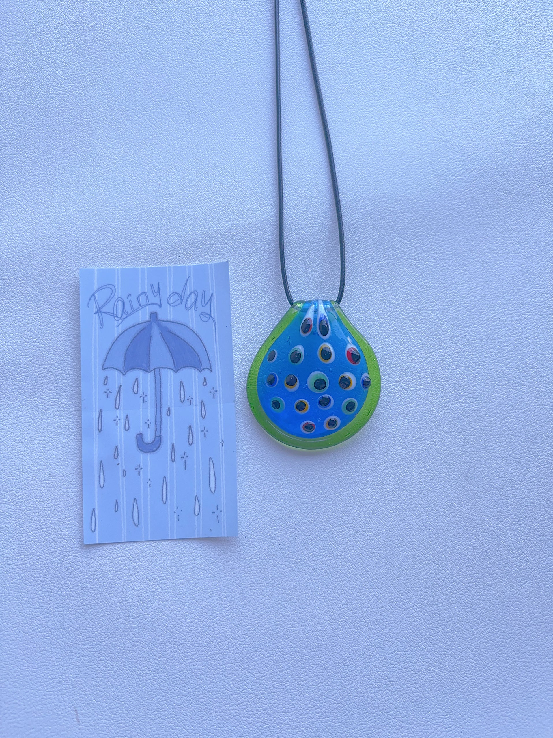 F1 green necklace glass necklace glass pendant handmade design vintage necklace pendant color necklace for women