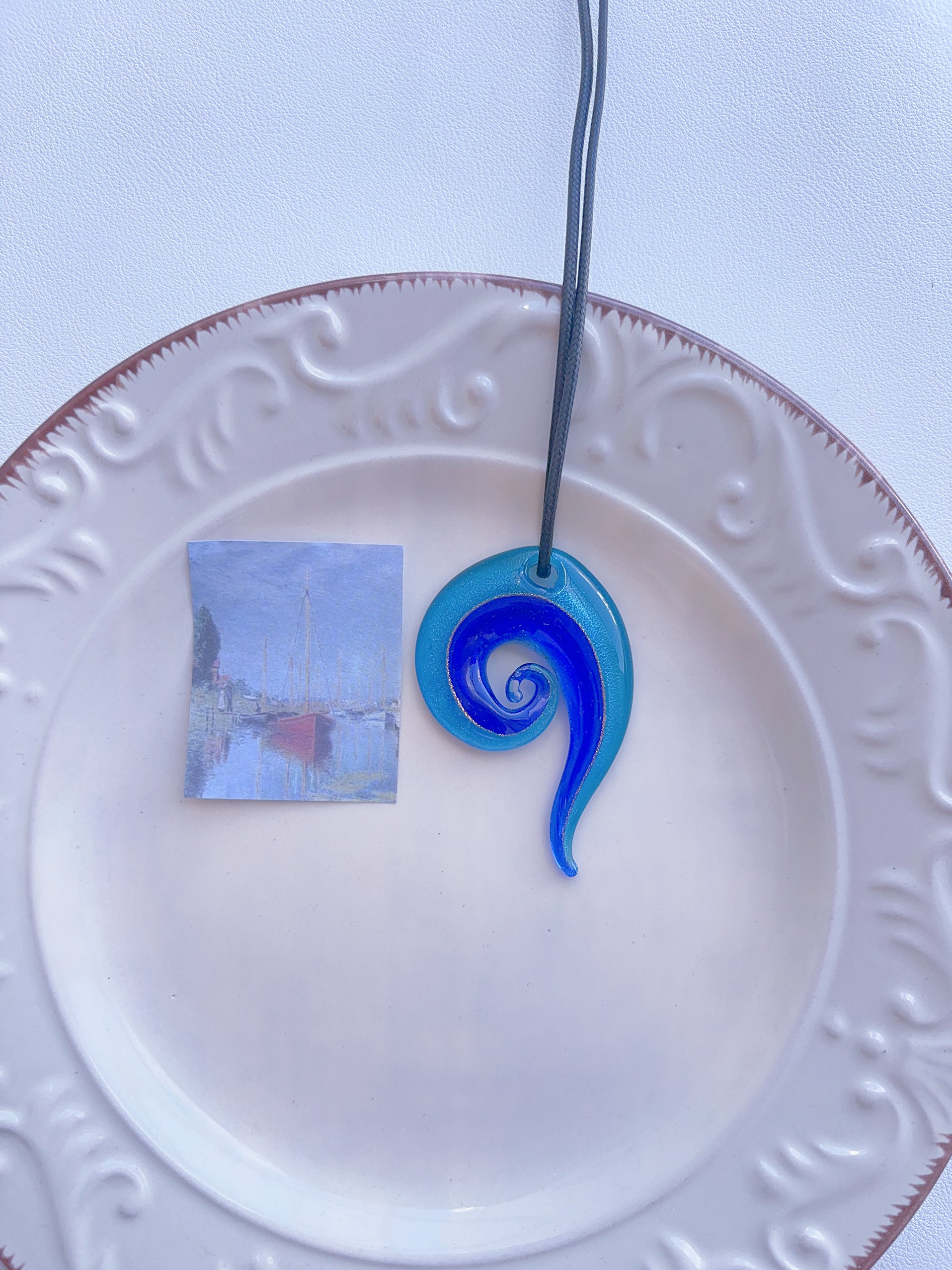 6 Vintage Necklace Dopamine Glass Necklace Baroque Necklace Pendant Vintage Leather Necklace Y2K Color Necklace