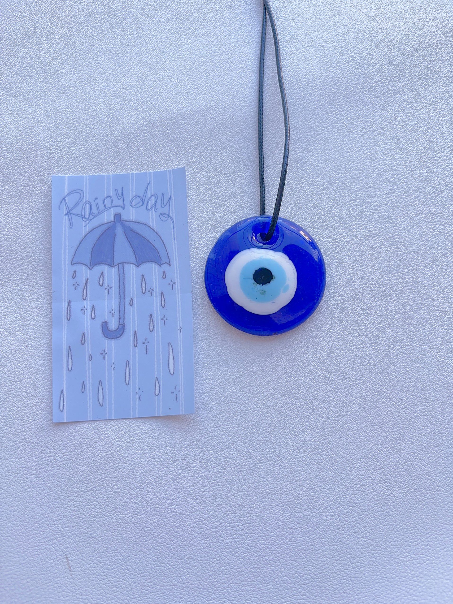 K8 sapphire blue necklace; glass necklace; glass pendant; design sense necklace; minority color hand-made necklace.