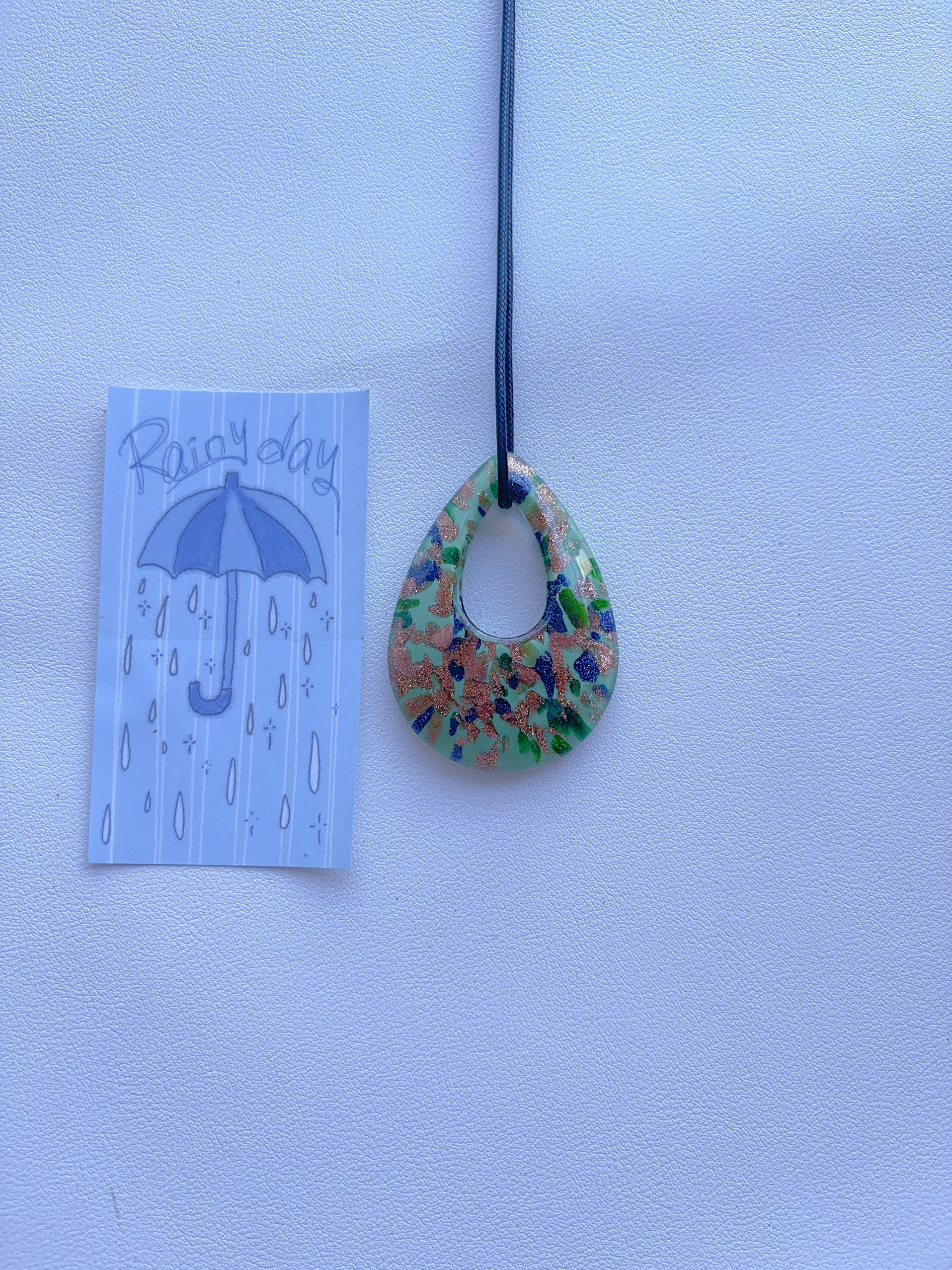 F1 green necklace glass necklace glass pendant handmade design vintage necklace pendant color necklace for women