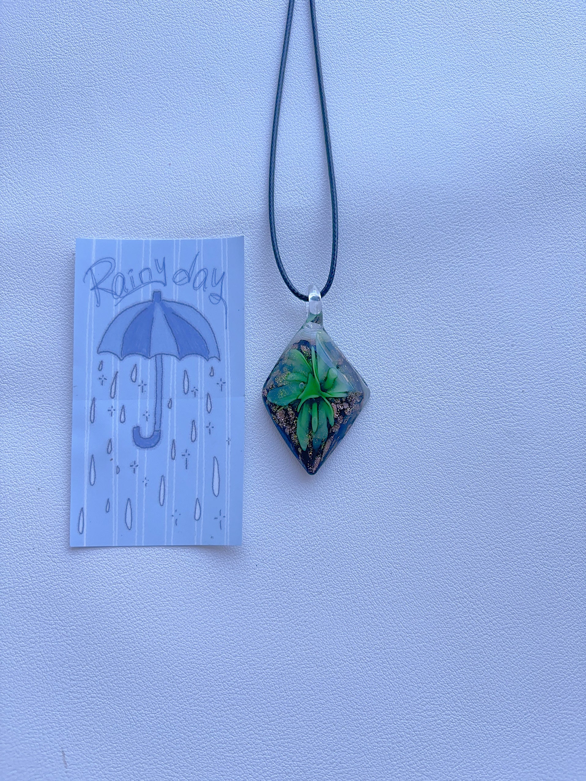 F1 green necklace glass necklace glass pendant handmade design vintage necklace pendant color necklace for women