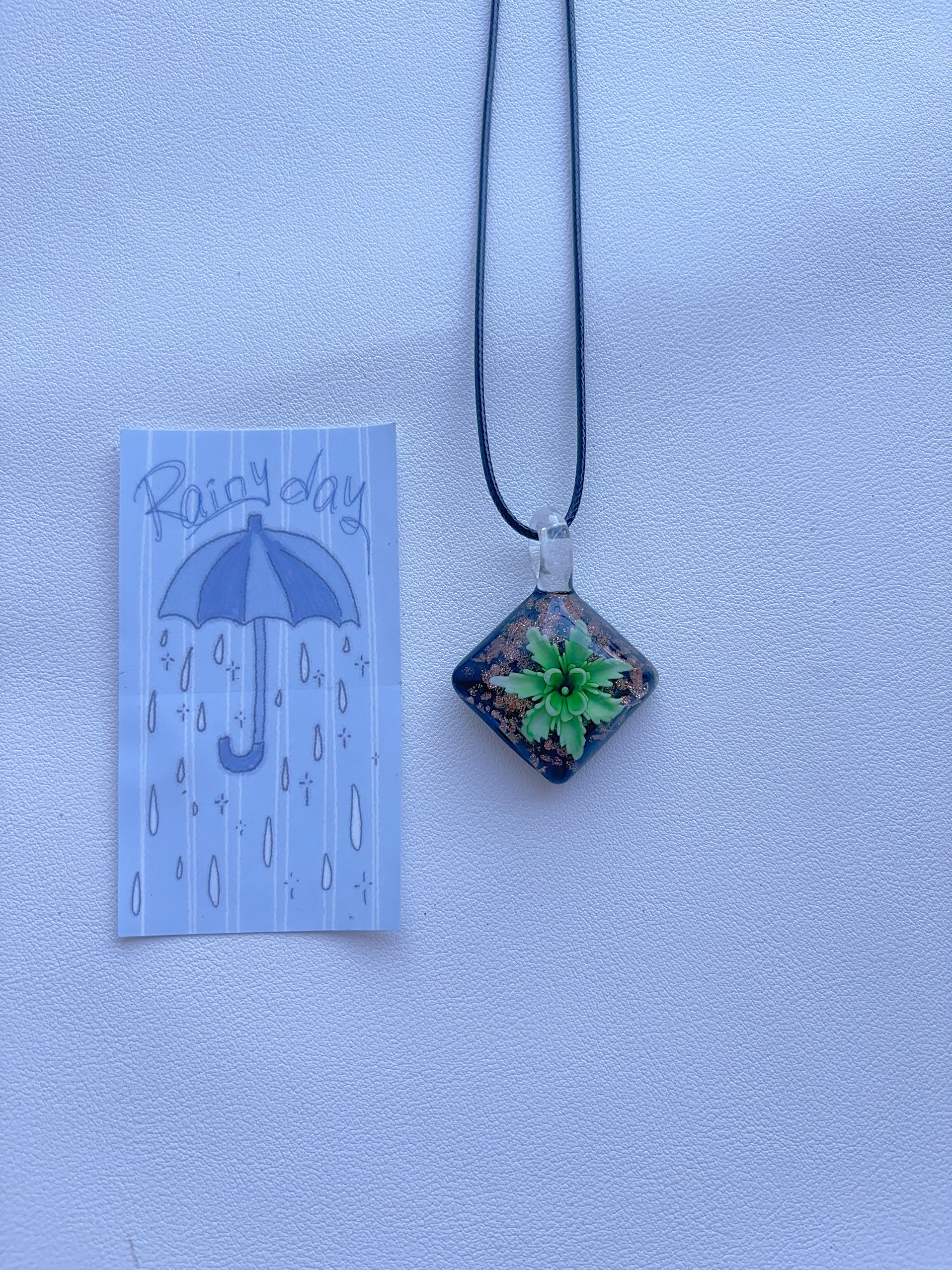 F1 green necklace glass necklace glass pendant handmade design vintage necklace pendant color necklace for women